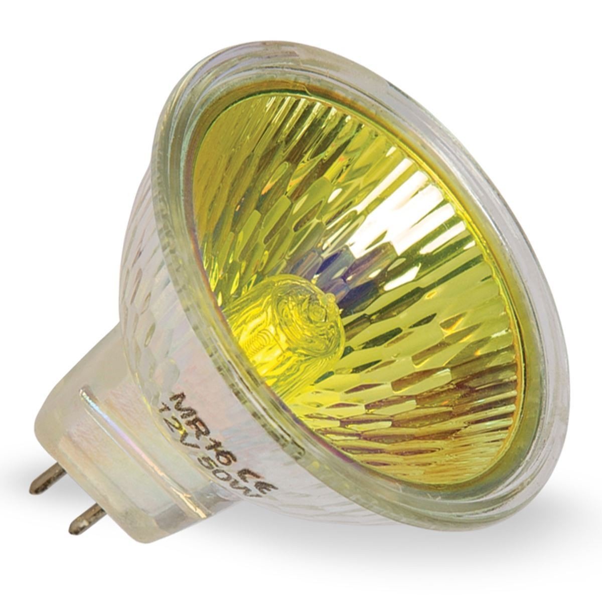 Λάμπα DICHROID MR16 GU5.3 50W dimmable 36o κίτρινη με γυαλί  VK/MR16/50W/12/Y