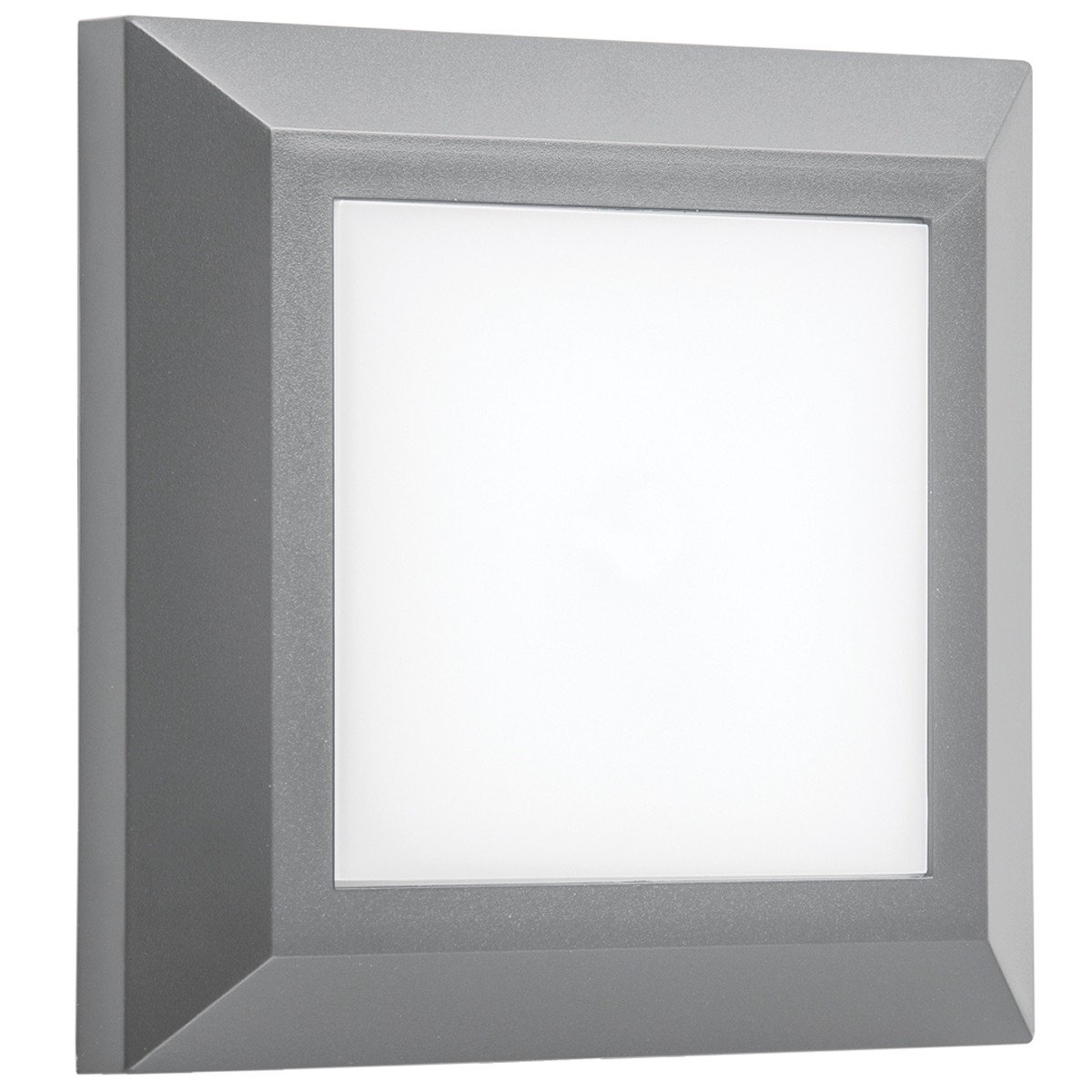 Led Φωτιστικό Πλαστικό Τοίχου IP65 3w 6000K 125x125mm Γκρί Χρώμα      VK/02025/G/D