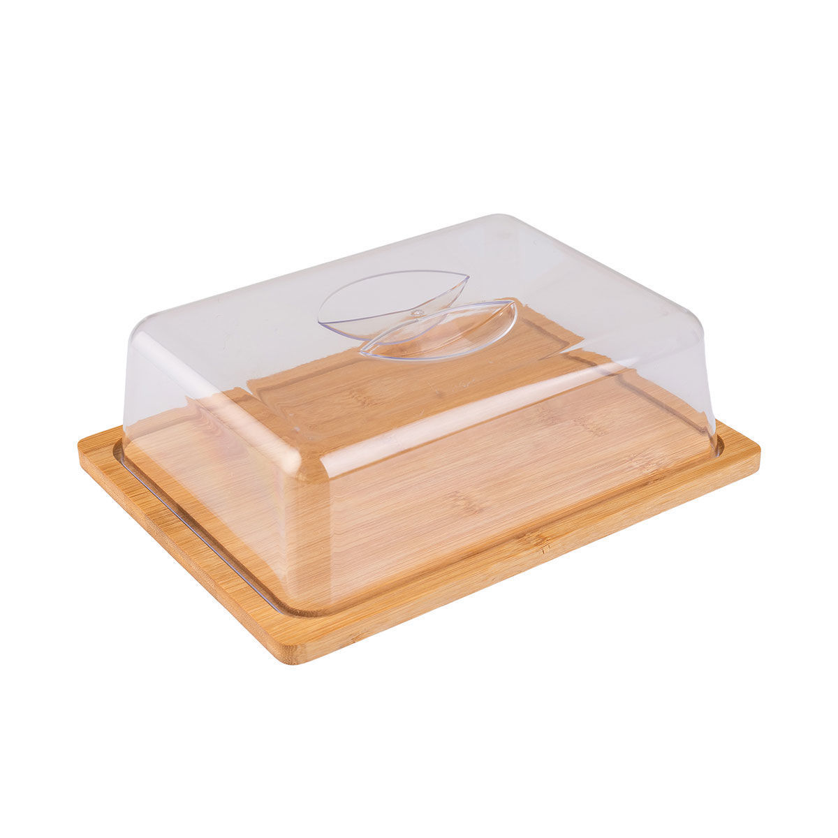 ΒΑΣΗ ΤΥΡΙΩΝ BAMBOO ESSENTIALS ΜΕ ΠΛΑΣΤΙΚΌ ΚΑΠΑΚΙ 24x18x7.5cm